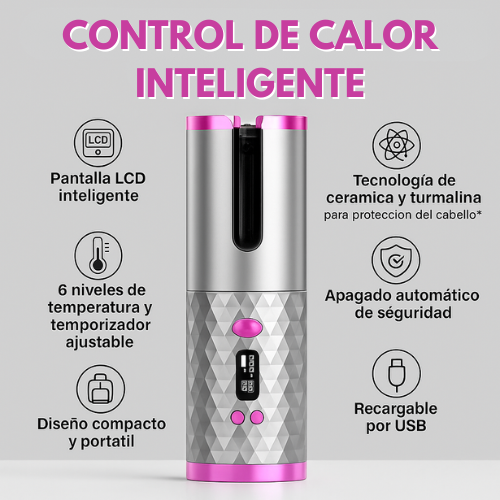 🔥 RIZADOR DE PELO INALÁMBRICO — Rizos Perfectos, Sin Esfuerzo